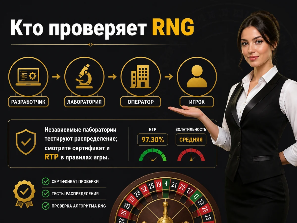 Независимые лаборатории тестируют распределение; смотрите сертификат и RTP в правилах игры — кто проверяет RNG