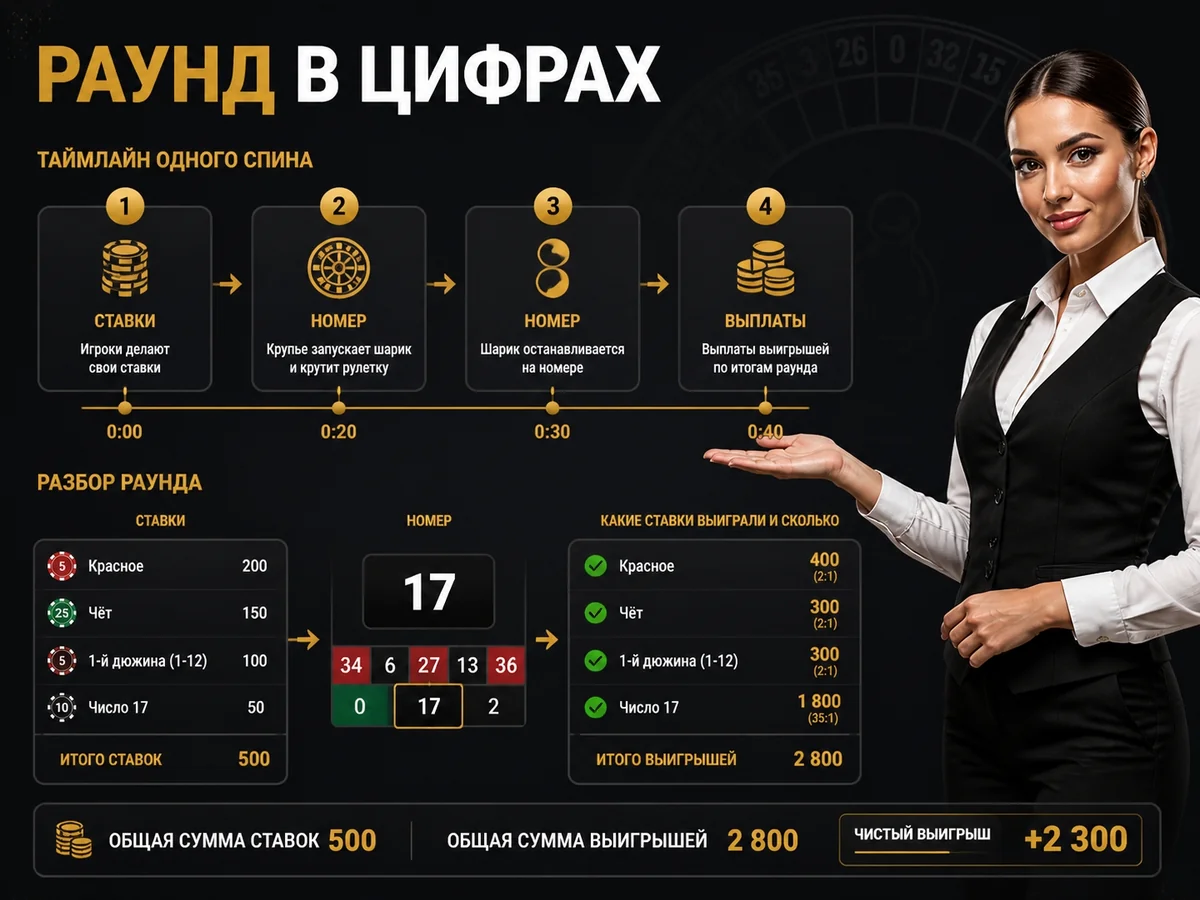 Ставки — номер — какие ставки выиграли и сколько — раунд в цифрах