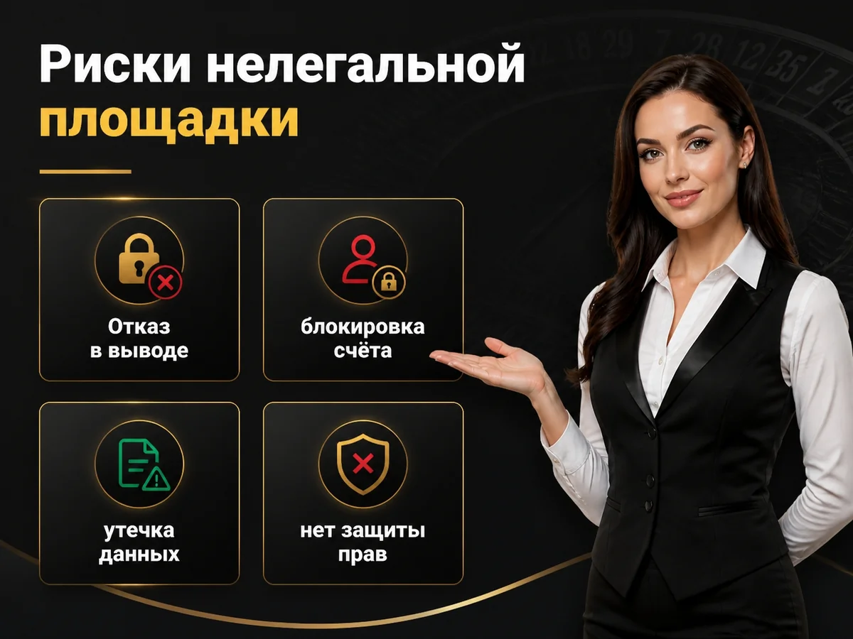 Отказ в выводе, блокировка счёта, утечка данных, нет защиты прав — риски нелегальной площадки